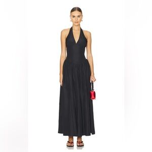 Chic Black Halter Maxi Dress